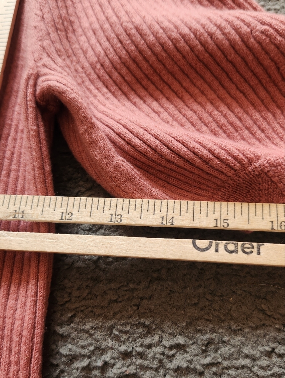 REBECCA TAYLOR Women's Sweater Small Mauve Woop Blend Puffed Sleeve Ruffled Neck - Picture 6 of 8